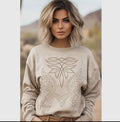 Western Cowboy Boots Toe Stitch Mineral Graphic Sweatshirt