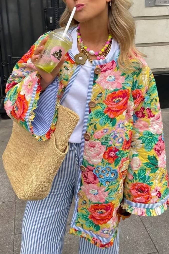 Layla Floral quilted jacket