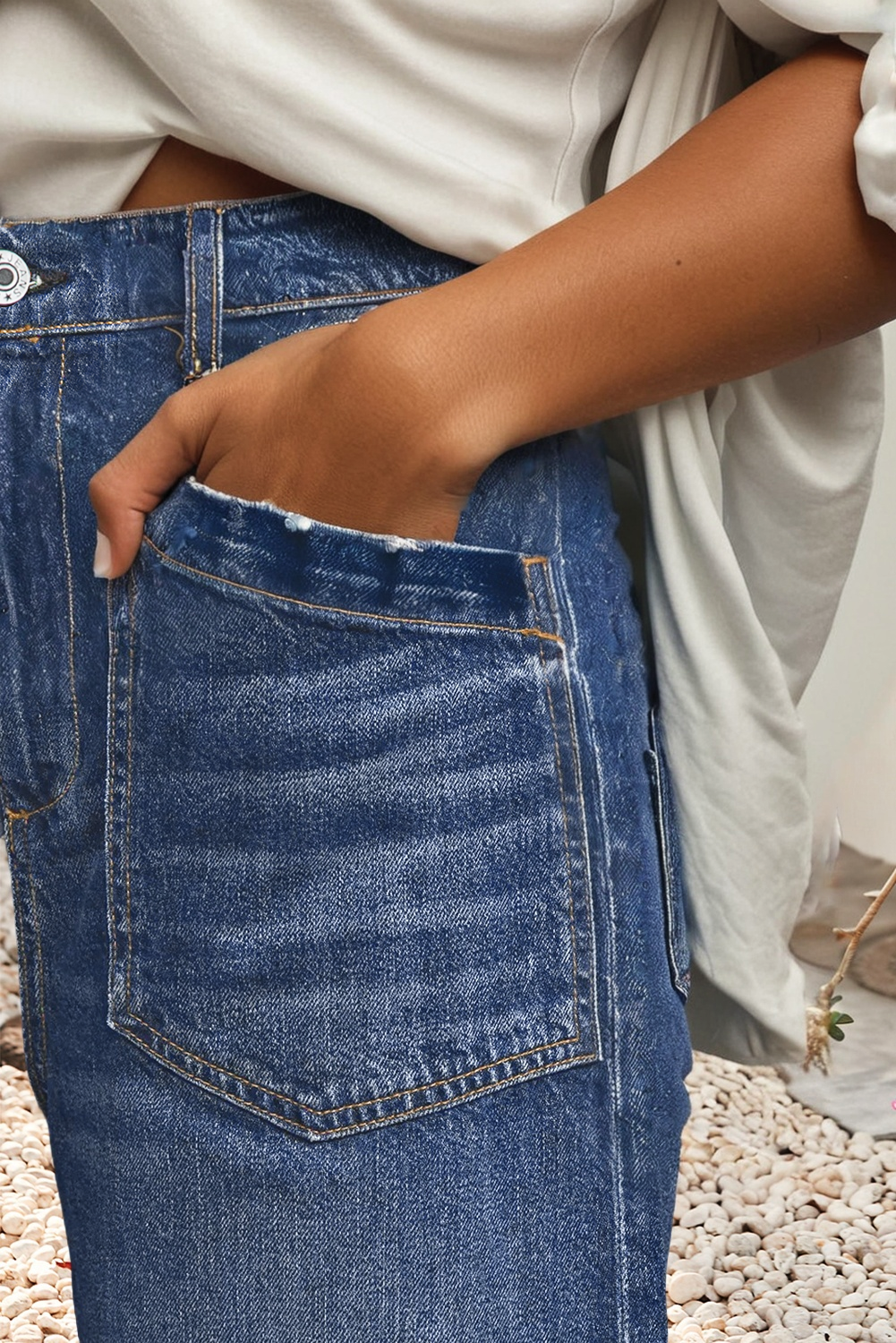 Patch Pocket Womens Shift Jeans